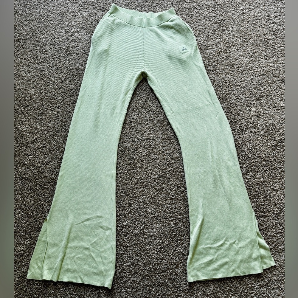 ALO Yoga Light Green Flared Pants